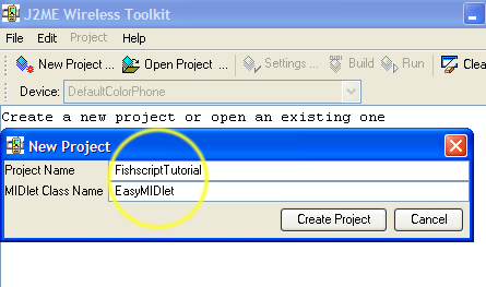 KToolBar new project